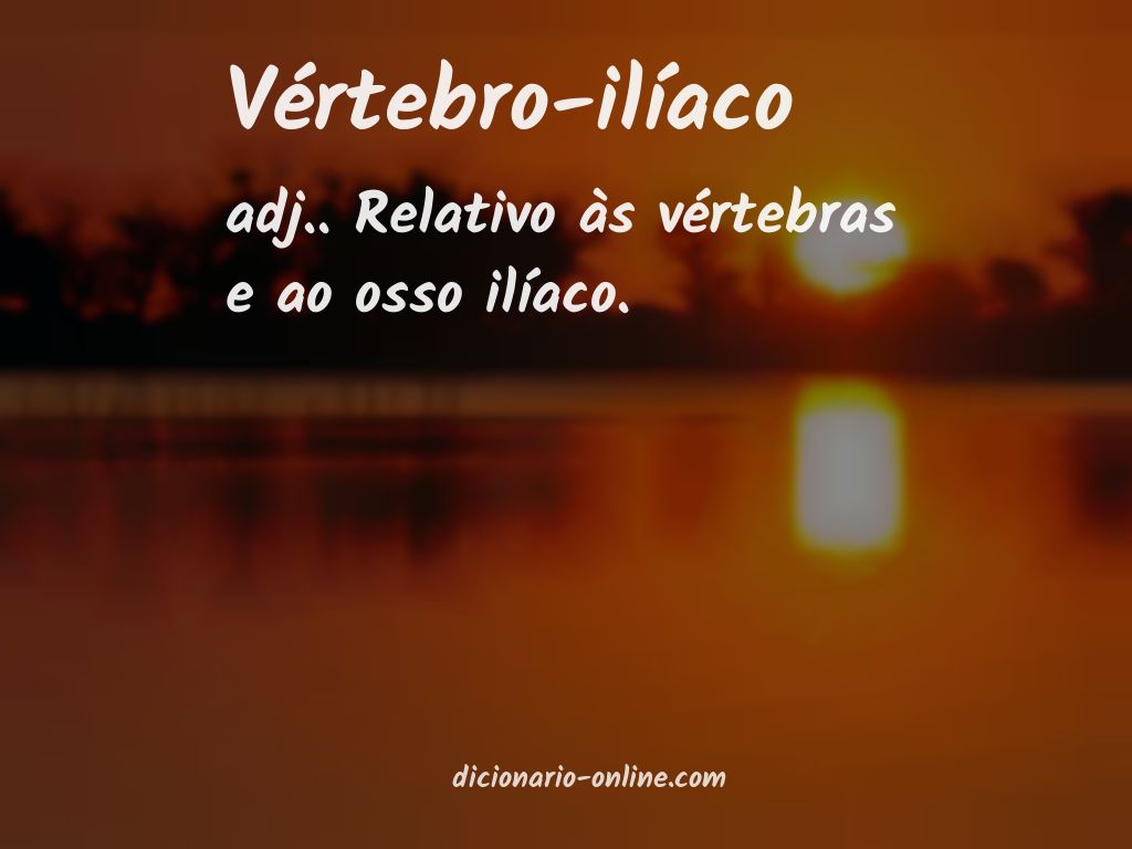 Significado de vértebro-ilíaco