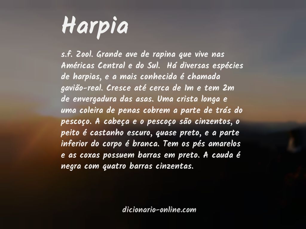 Significado de harpia