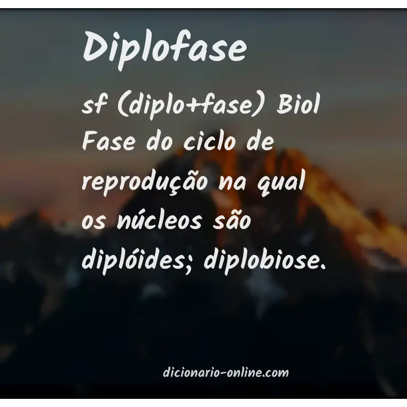 Significado de diplofase