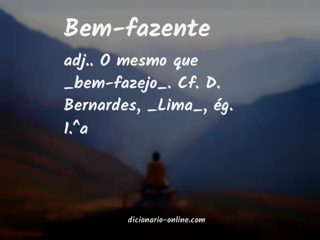 Significado de bem-fazente