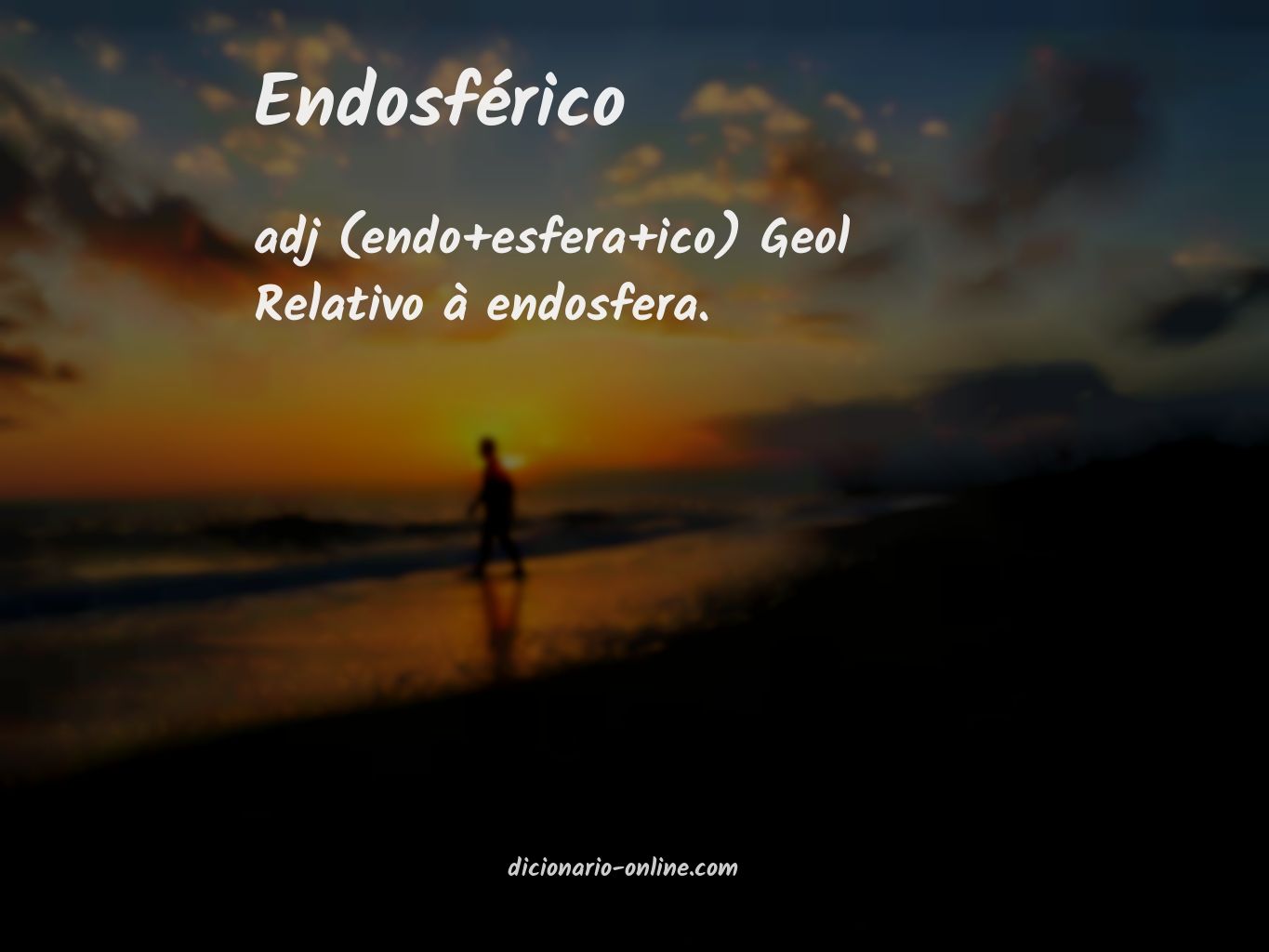 Significado de endosférico