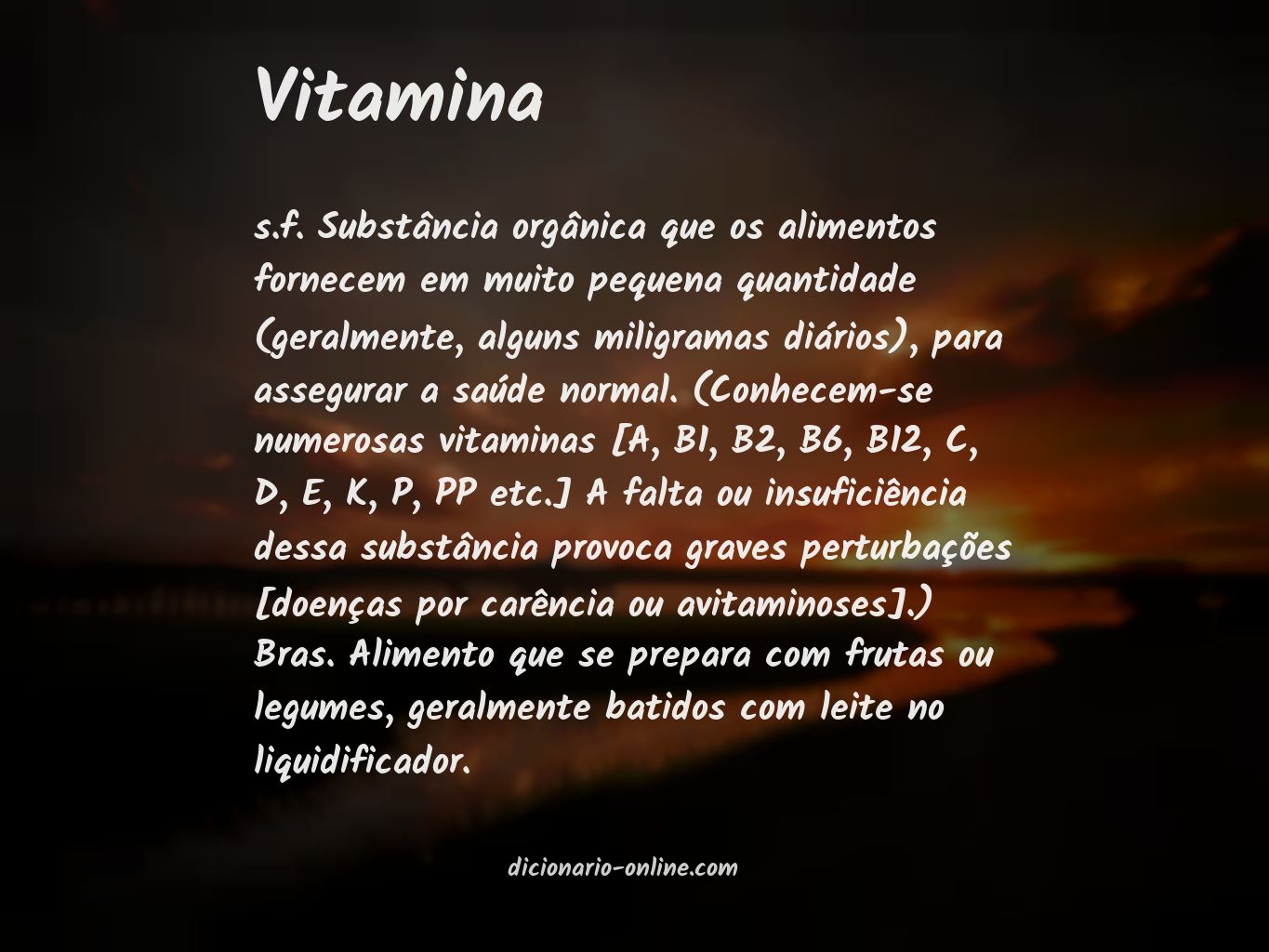 Significado de vitamina