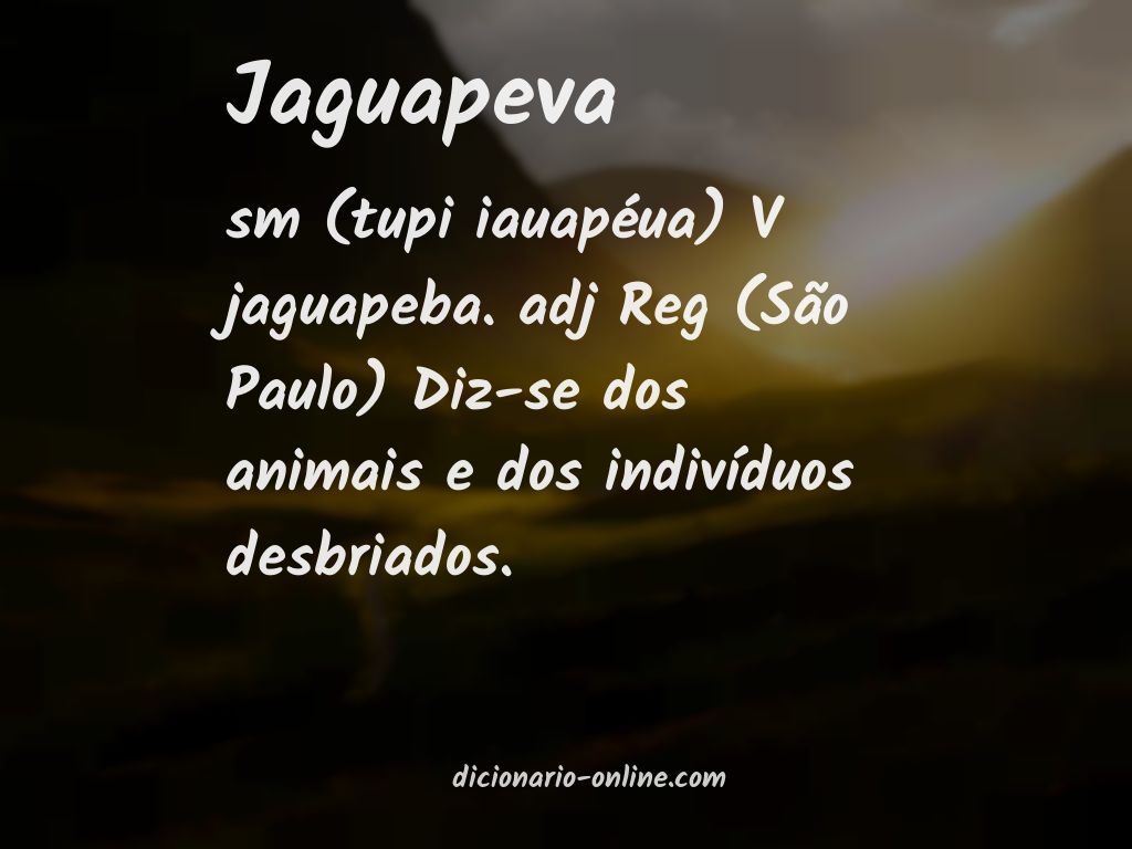 Significado de jaguapeva