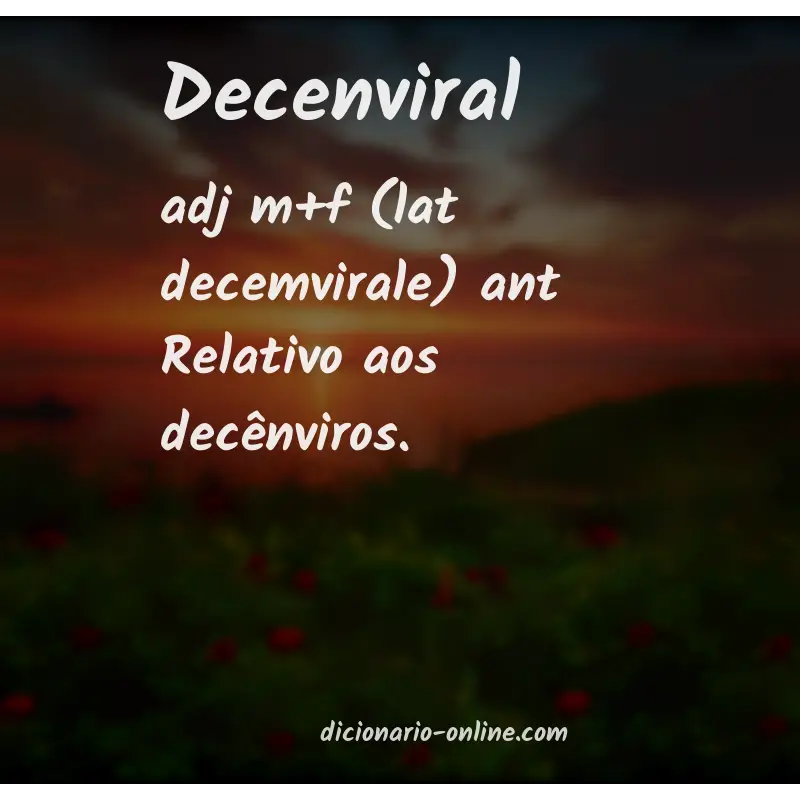 Significado de decenviral