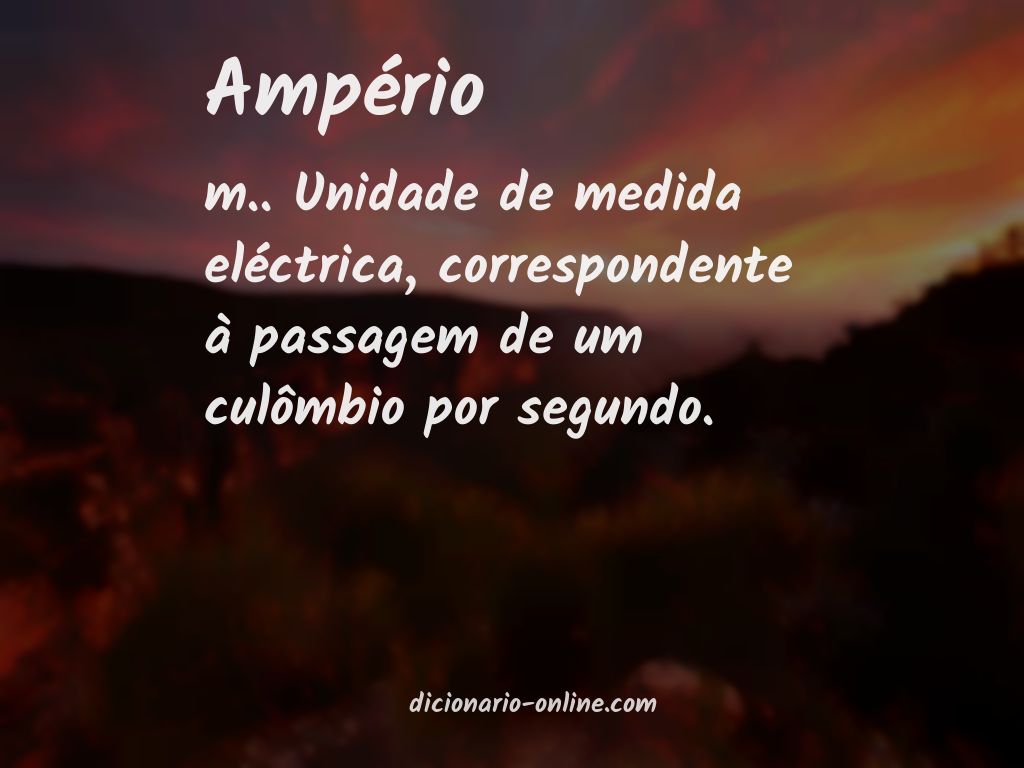 Significado de ampério