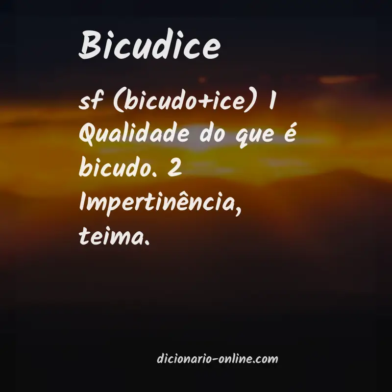 Significado de bicudice