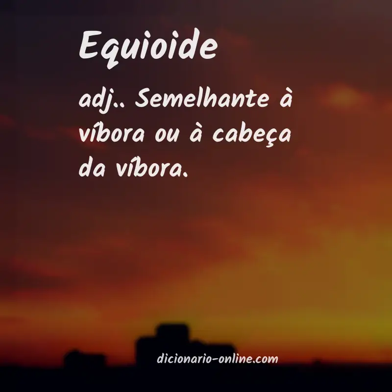Significado de equioide