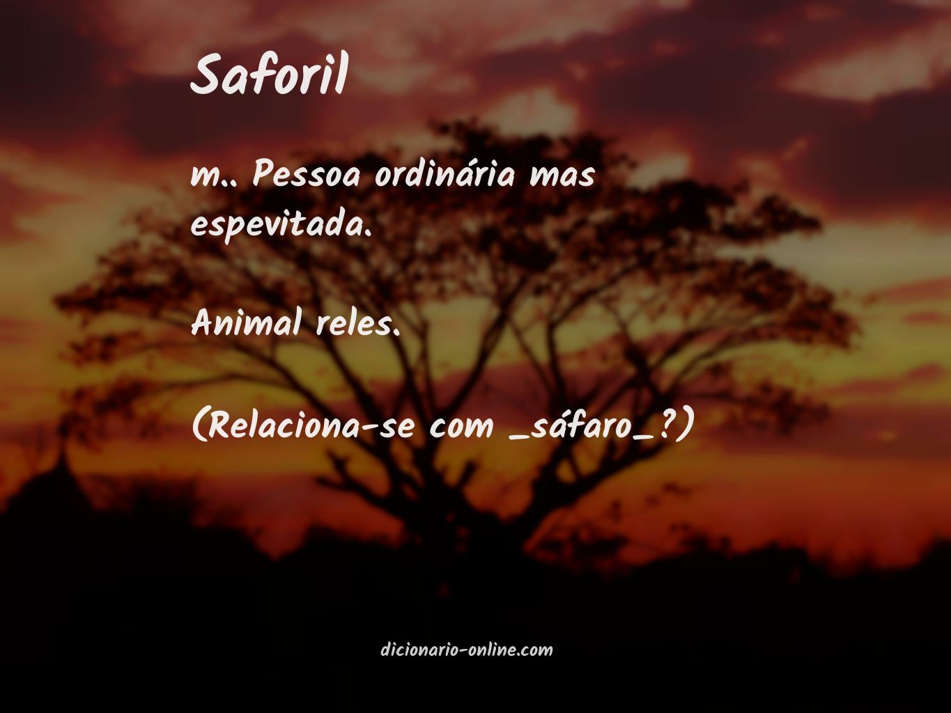 Significado de saforil