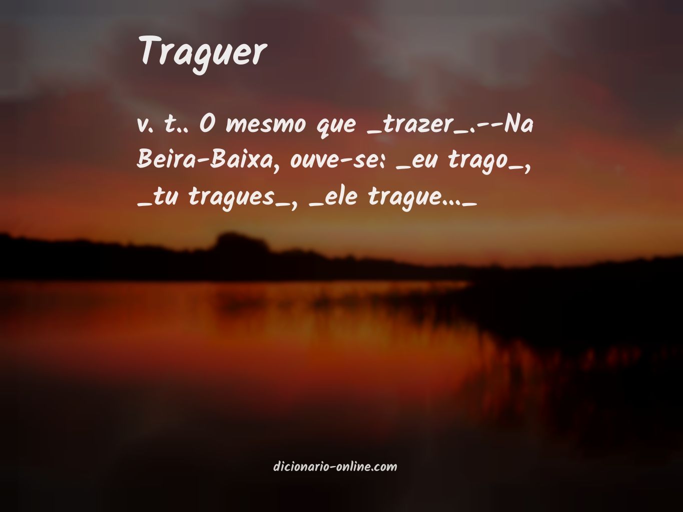 Significado de traguer