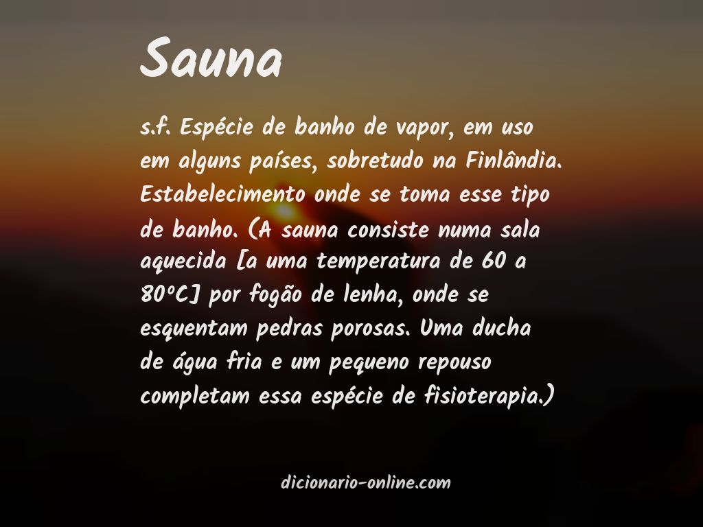 Significado de sauna