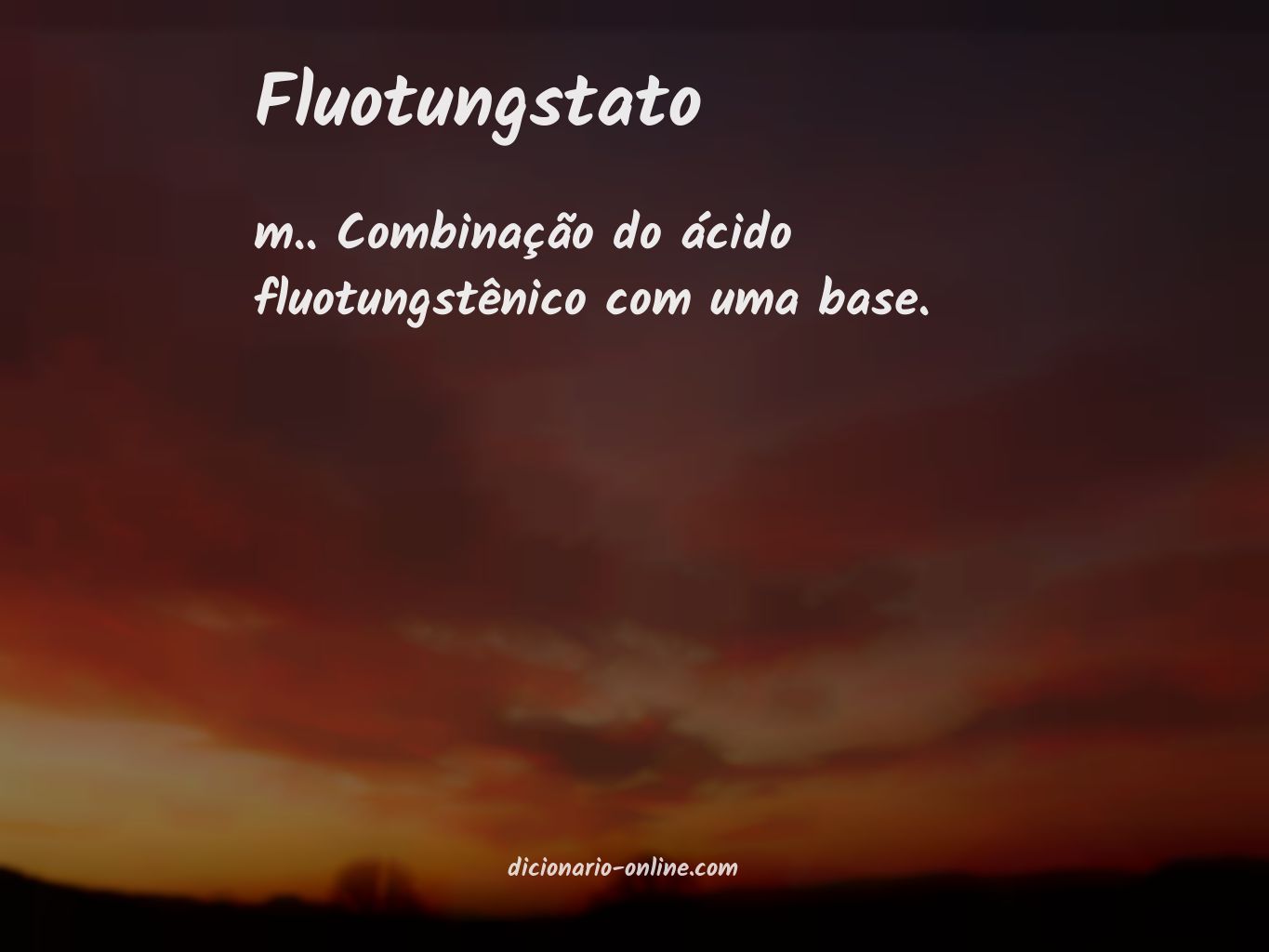 Significado de fluotungstato