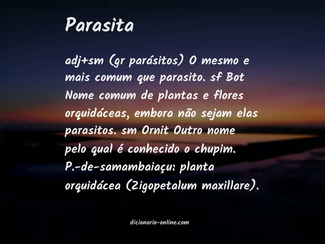 Significado de parasita