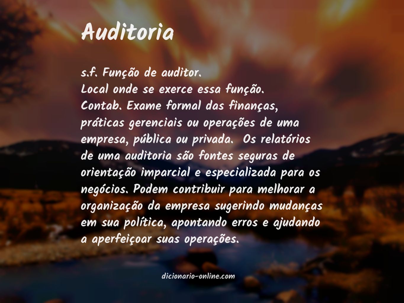 Significado de auditoria