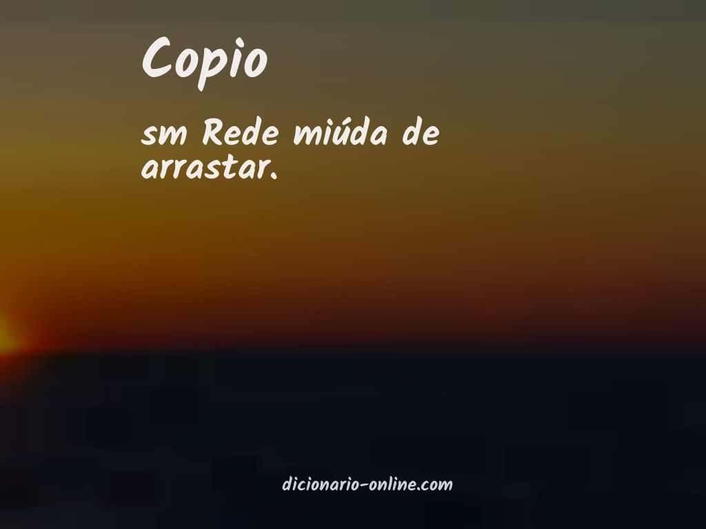 Significado de copio