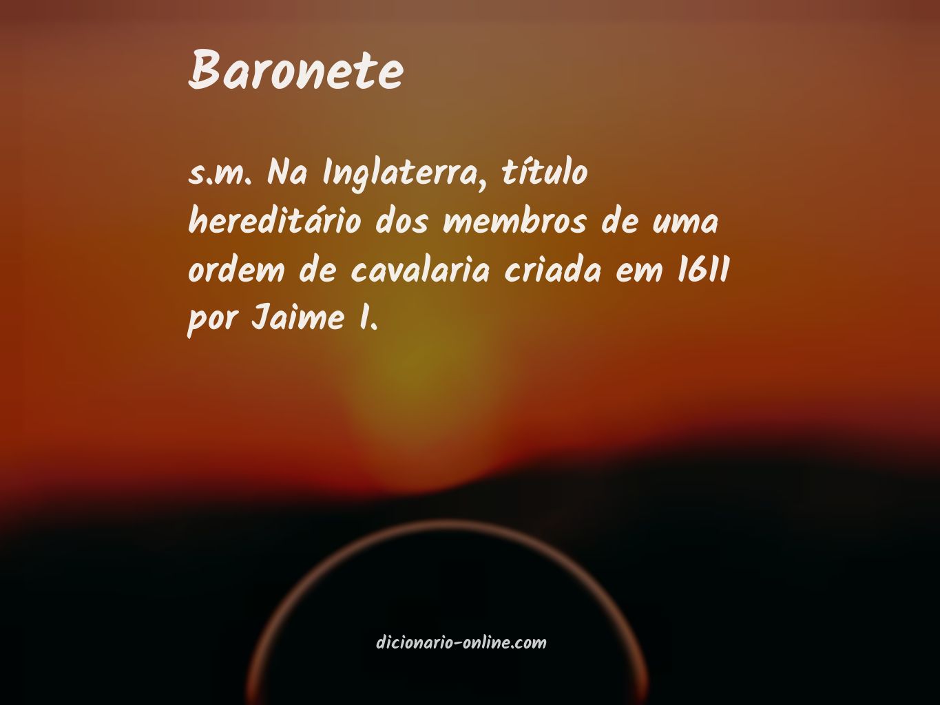 Significado de baronete