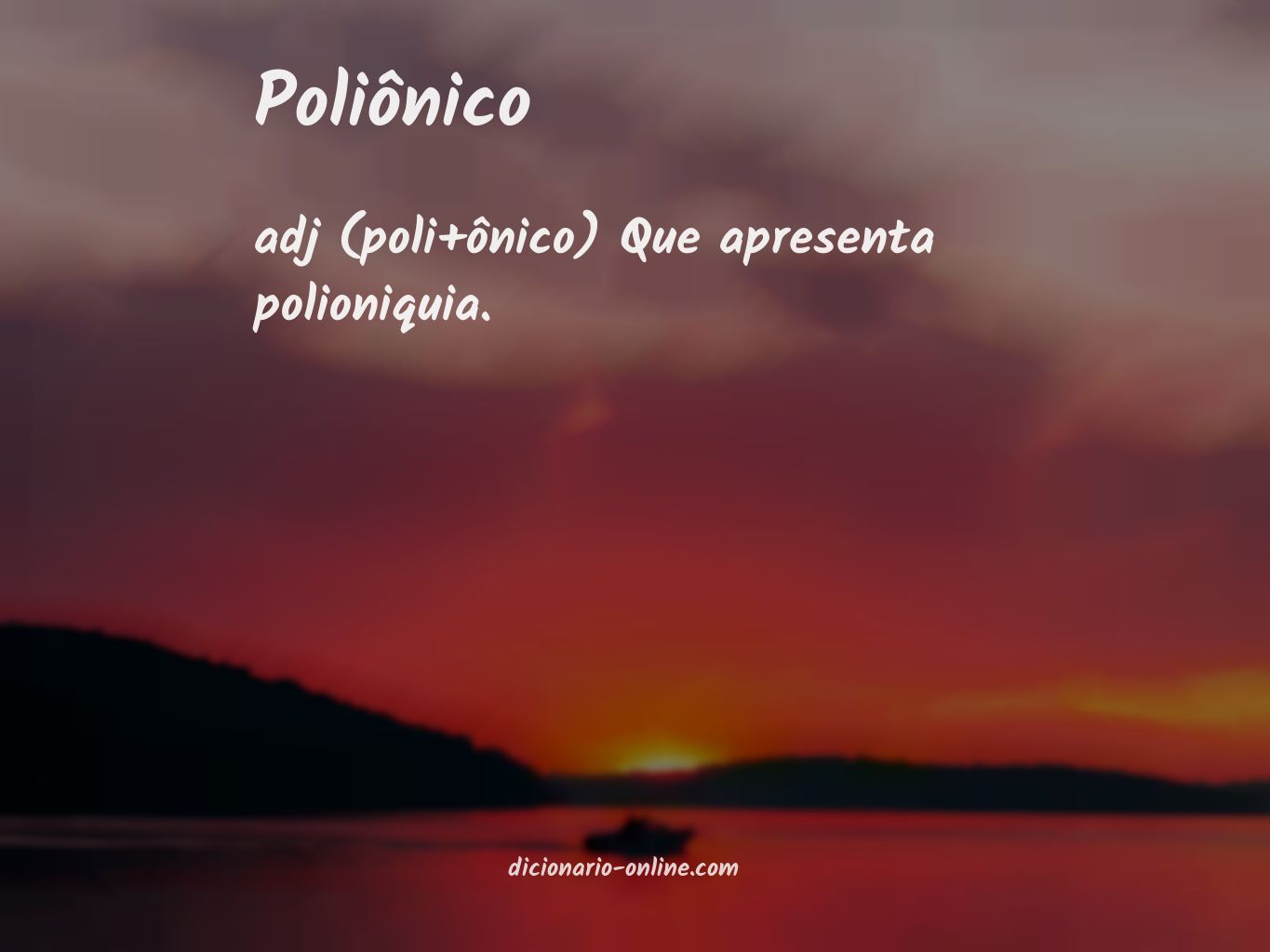 Significado de poliônico