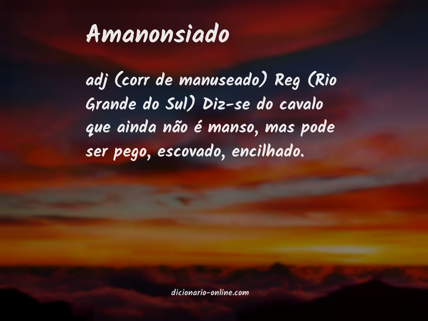 Significado de amanonsiado