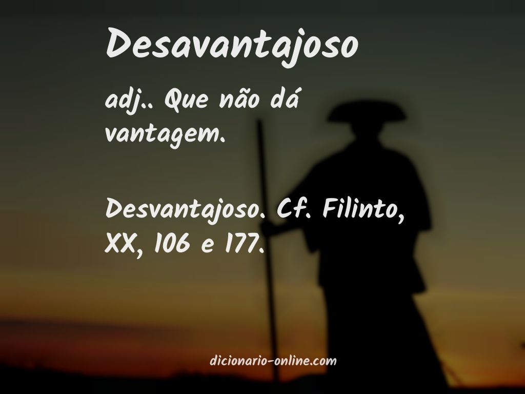 Significado de desavantajoso