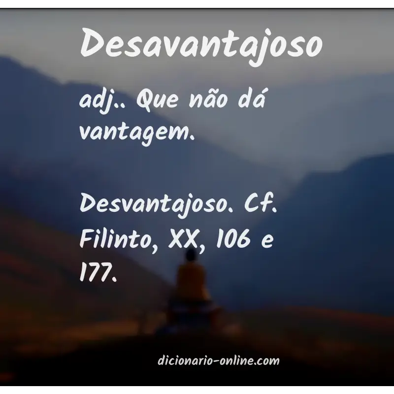 Significado de desavantajoso