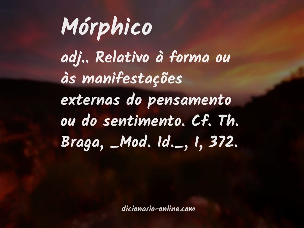 Significado de mórphico