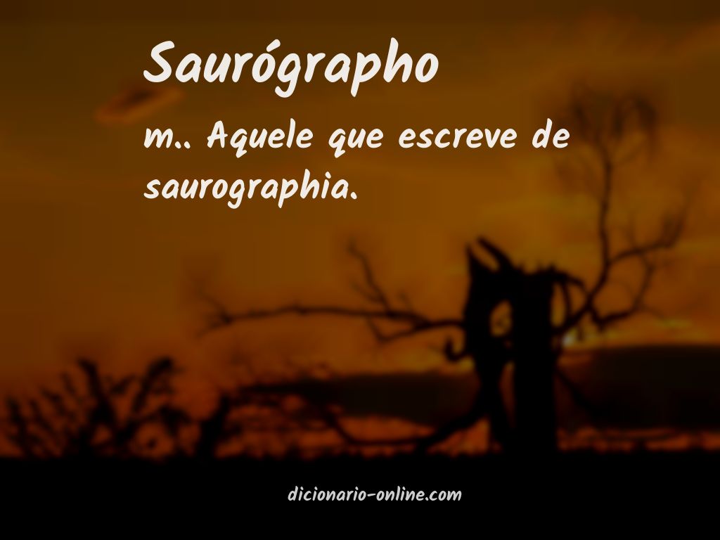 Significado de saurógrapho