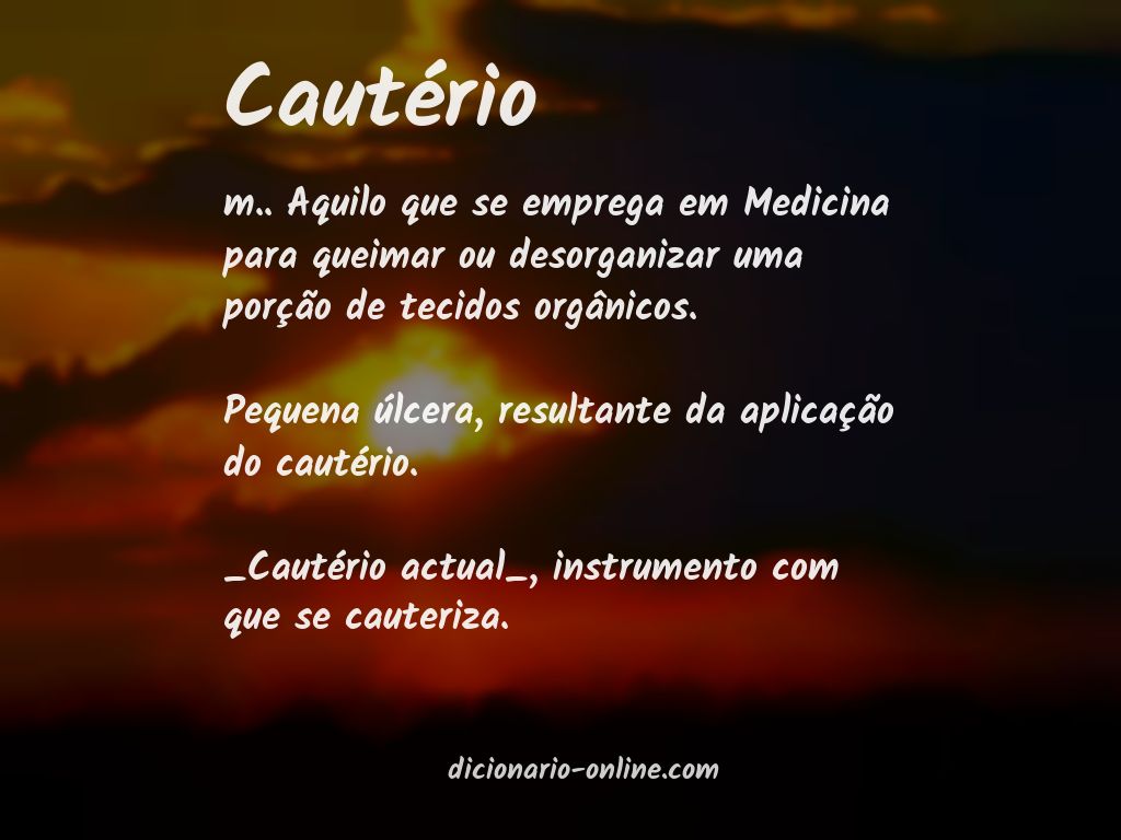 Significado de cautério