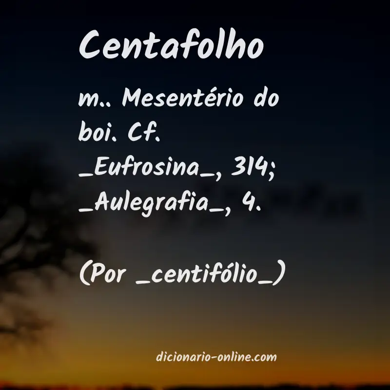 Significado de centafolho