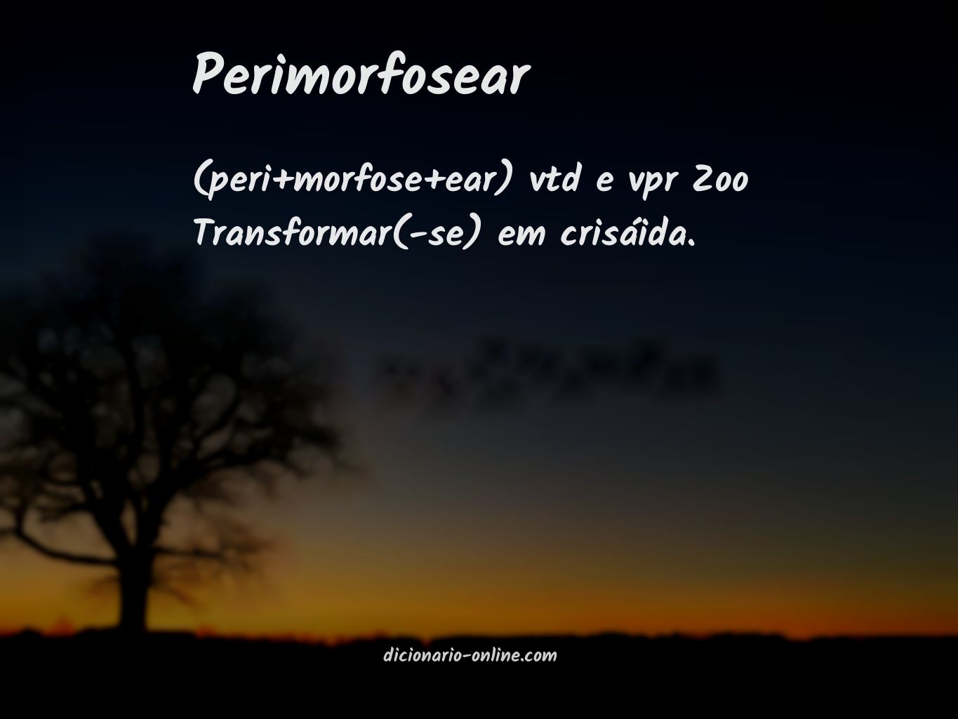 Significado de perimorfosear