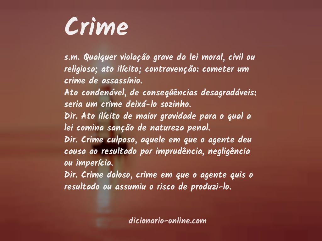 Significado de crime