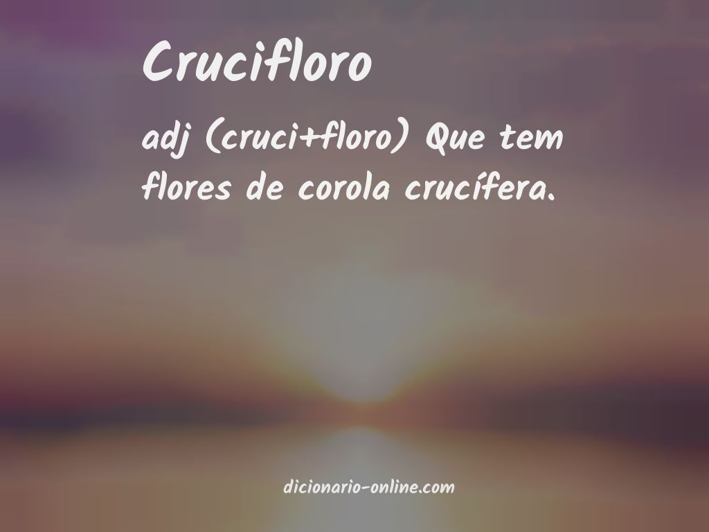 Significado de crucifloro