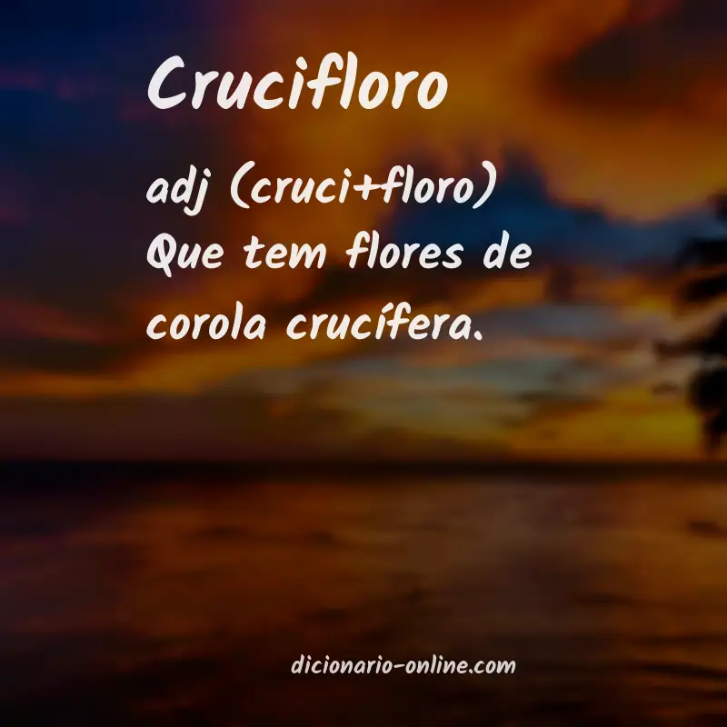 Significado de crucifloro
