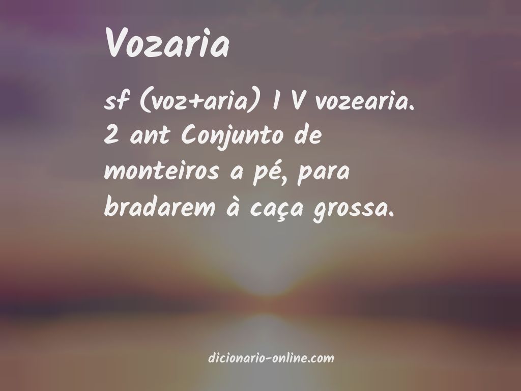 Significado de vozaria