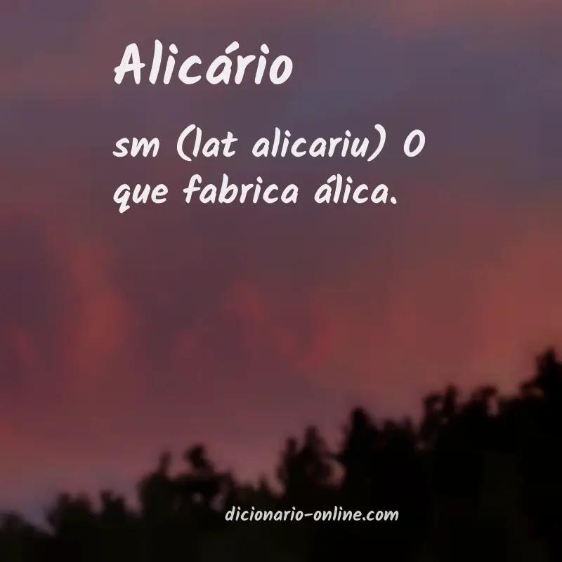 Significado de alicário