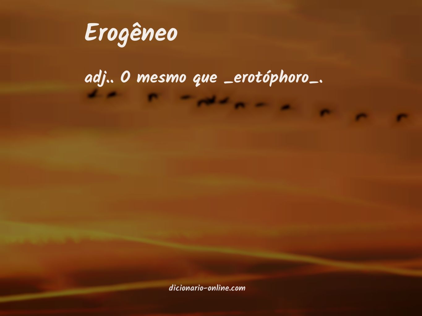 Significado de erogêneo