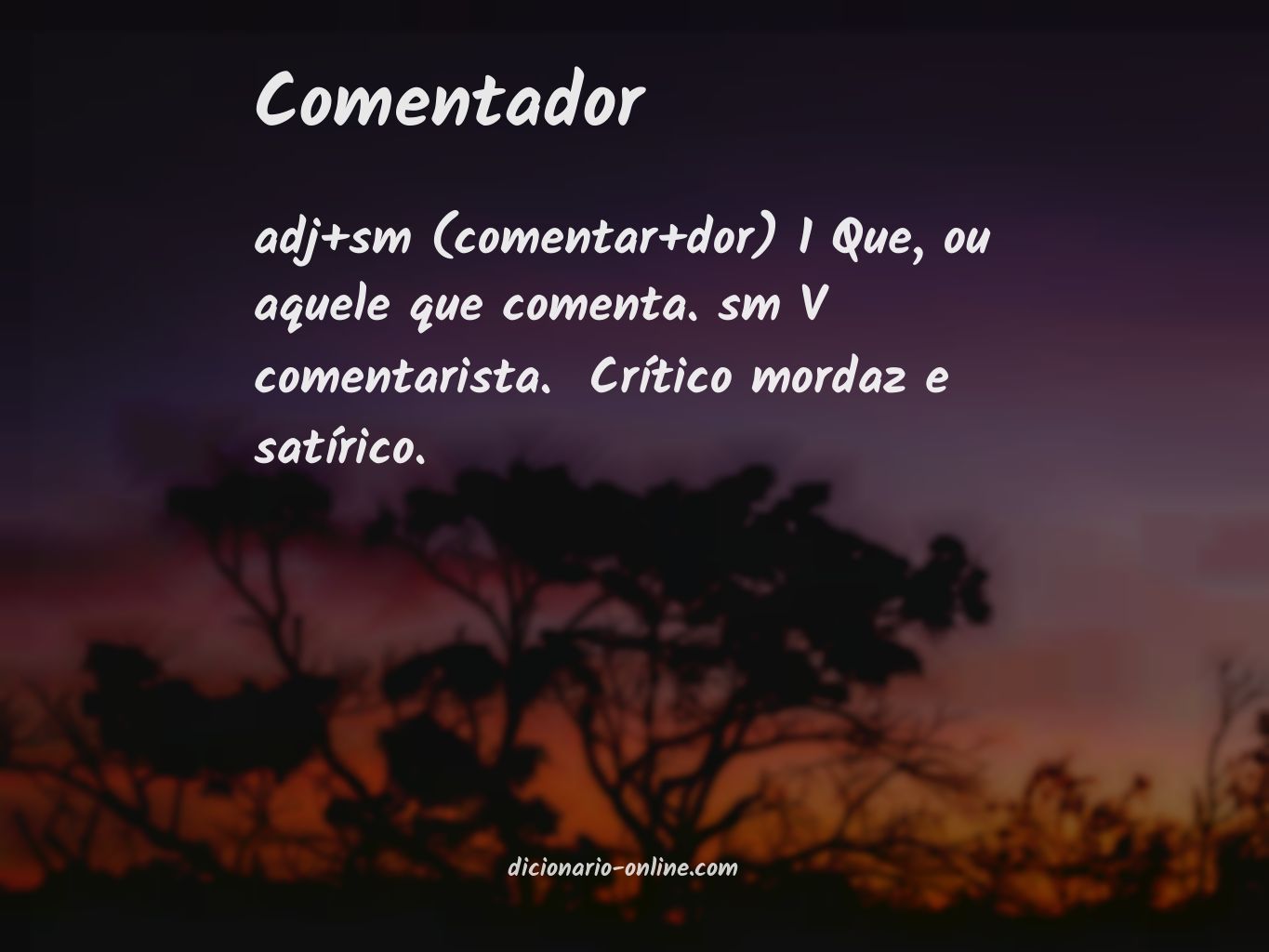 Significado de comentador