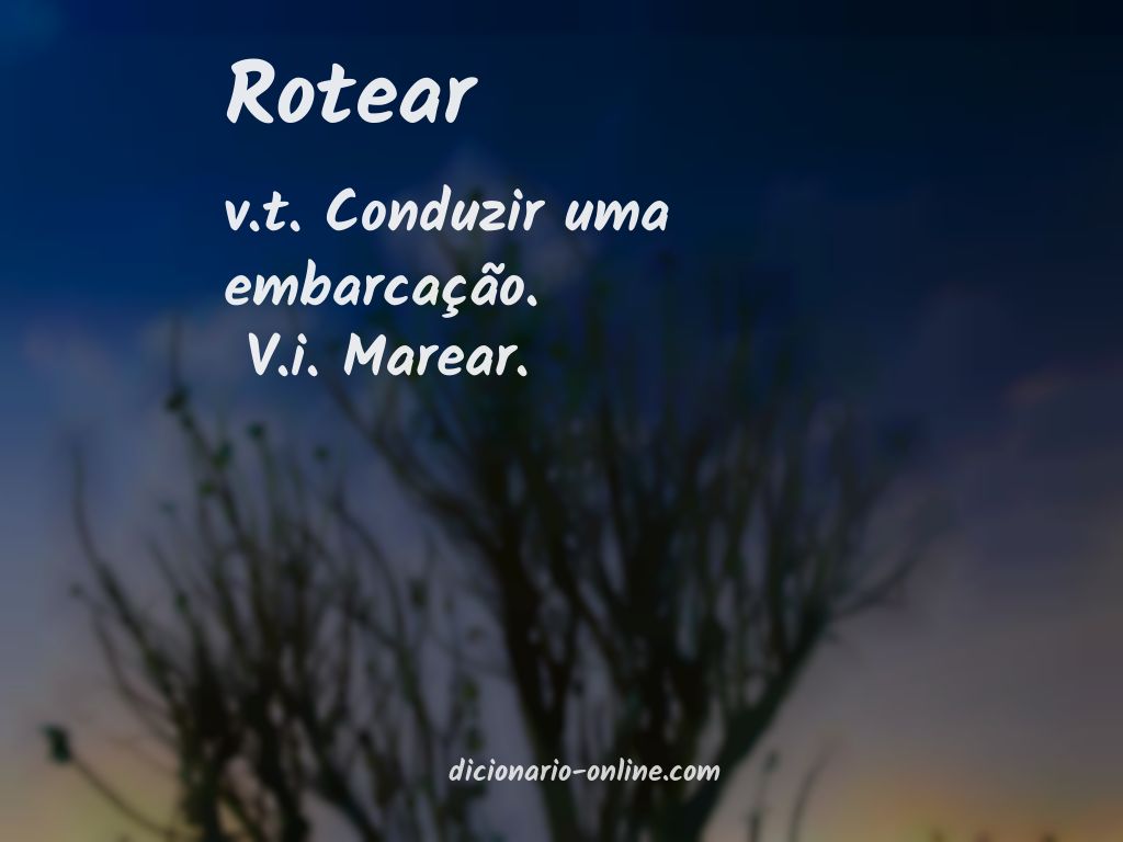 Significado de rotear