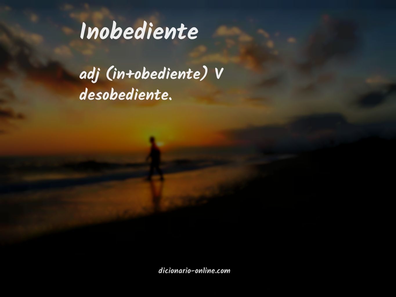 Significado de inobediente