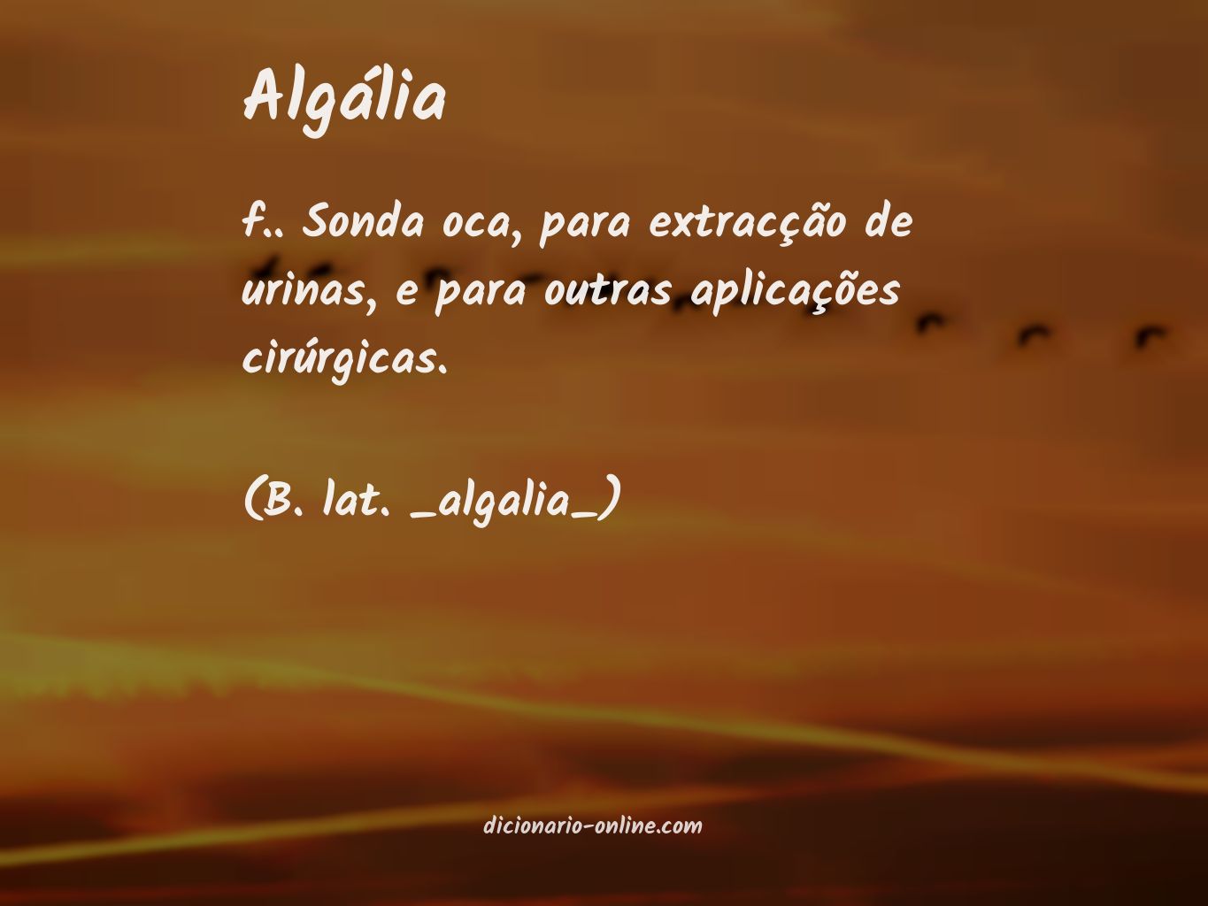 Significado de algália