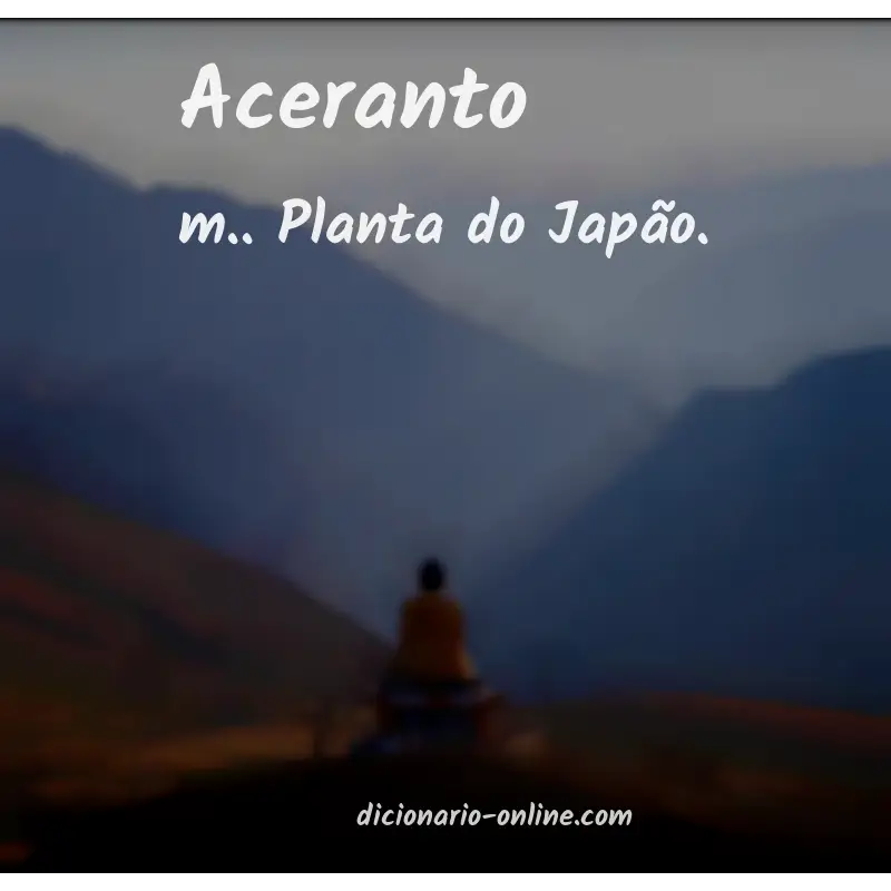 Significado de aceranto