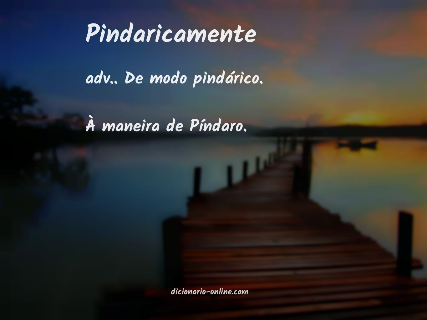 Significado de pindaricamente