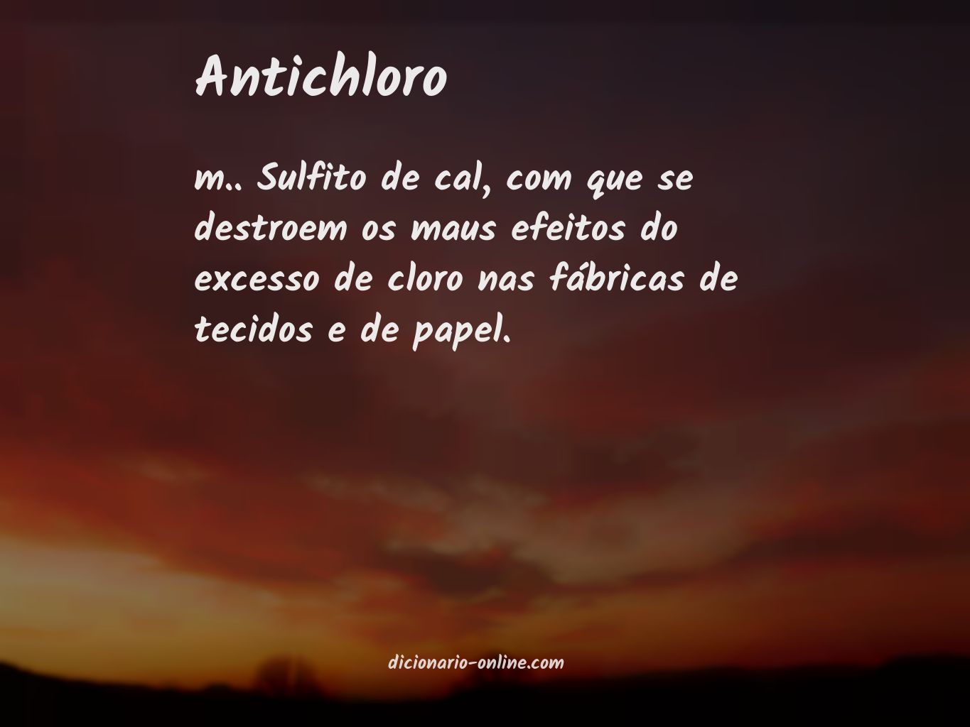 Significado de antichloro