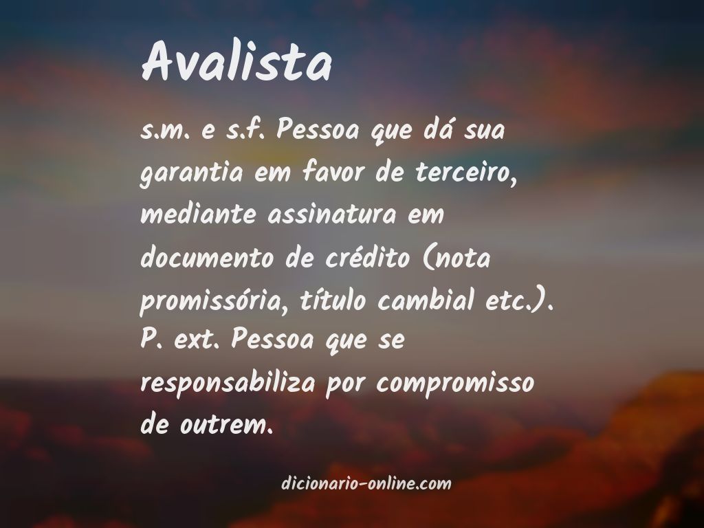 Significado de avalista