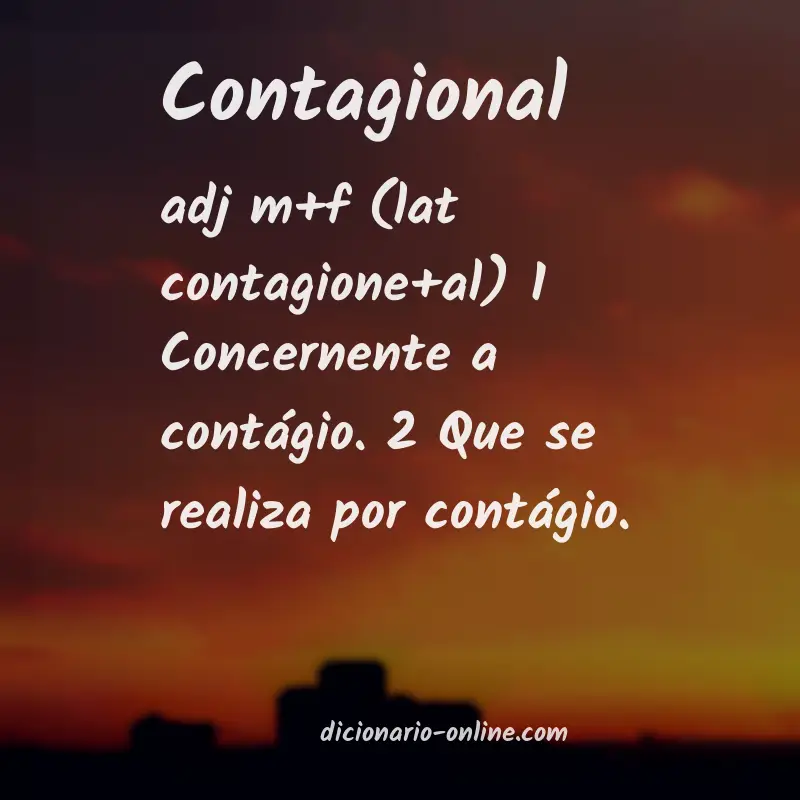 Significado de contagional