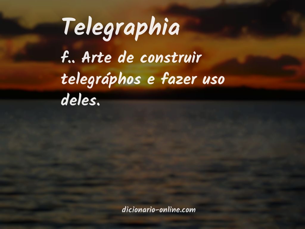 Significado de telegraphia