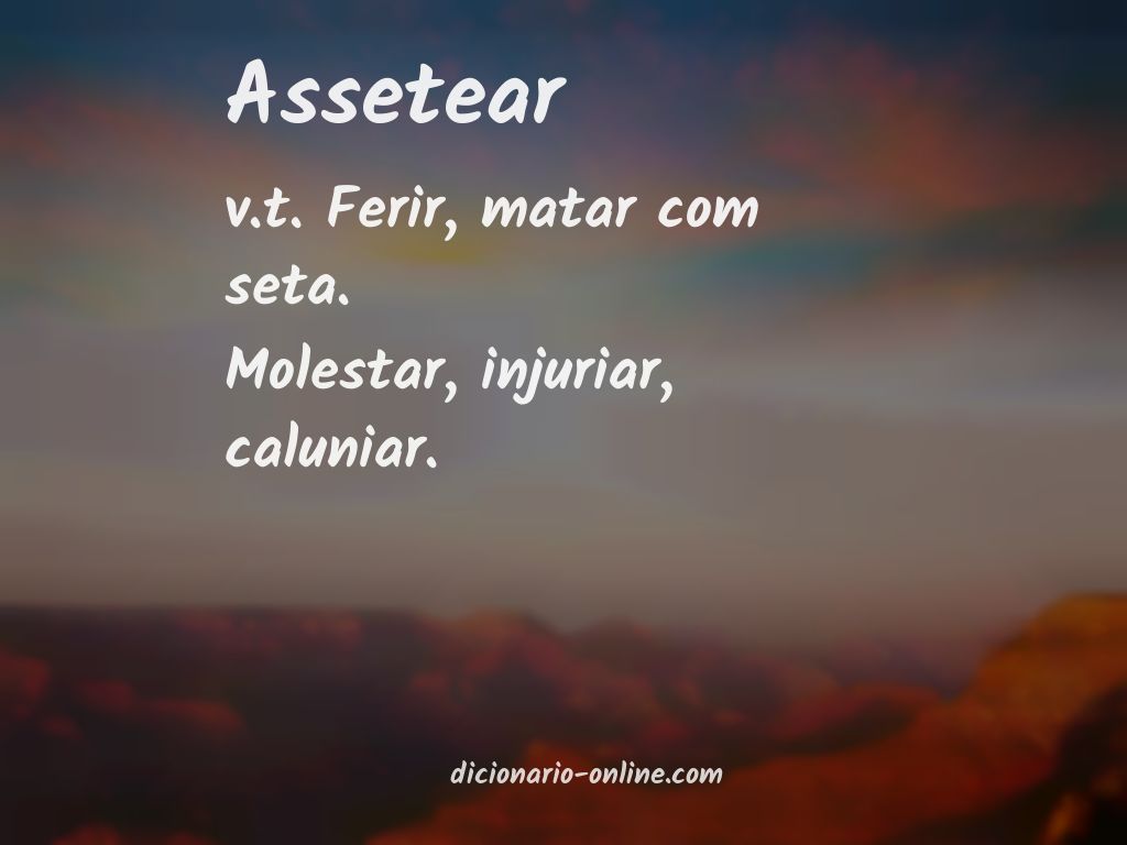 Significado de assetear