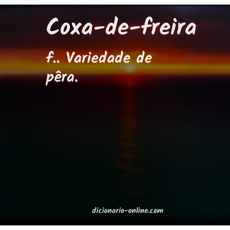 Significado de coxa-de-freira