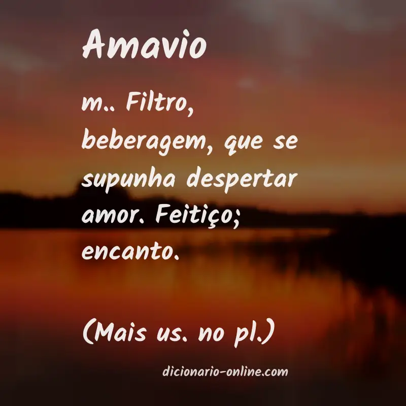 Significado de amavio