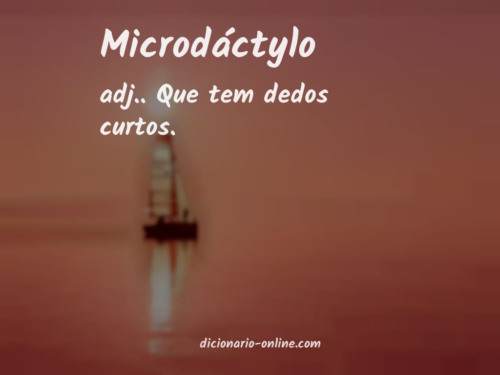 Significado de microdáctylo