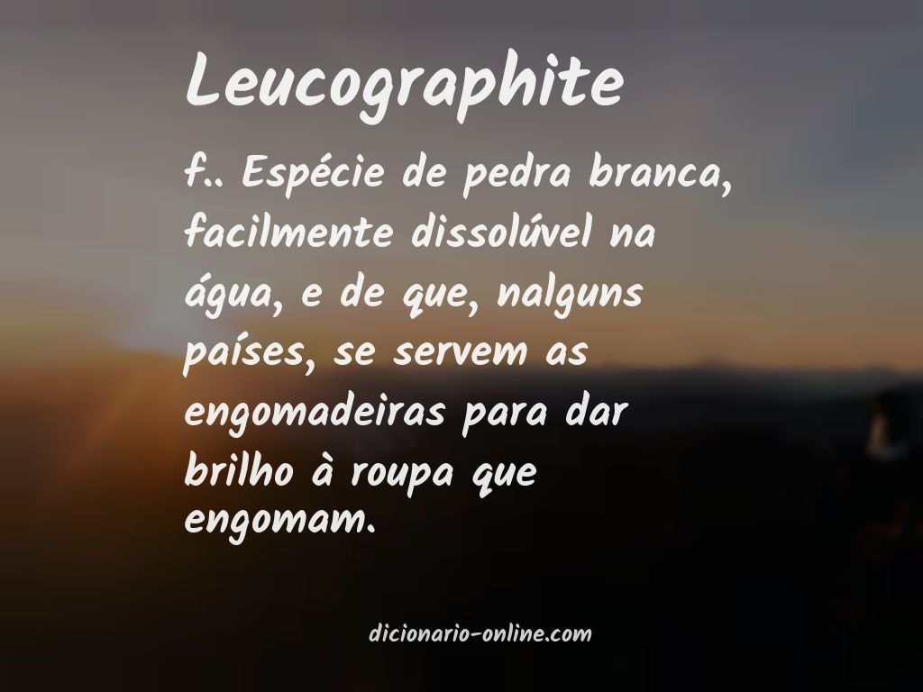 Significado de leucographite