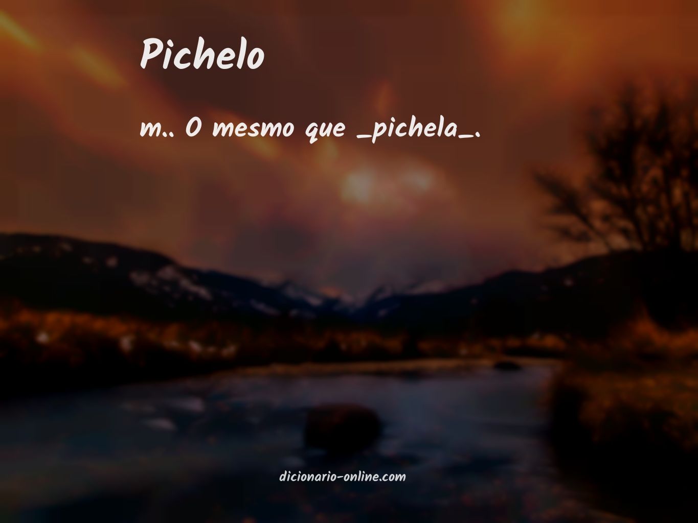 Significado de pichelo